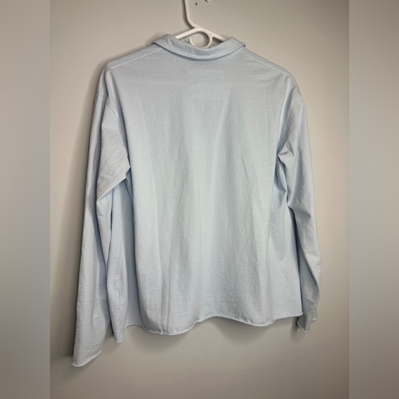 Frank & Eileen Patrick Popover Henley Light Blue Long Sleeve 100% Cotton - Picture 5 of 8